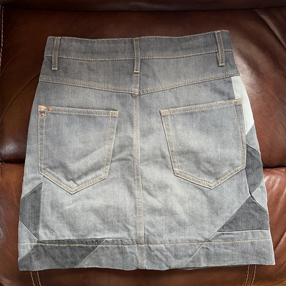 🔥🔥🔥NEW Isabel Marant Etoile Patchwork Denim Mini Skirt - Picture 2 of 10